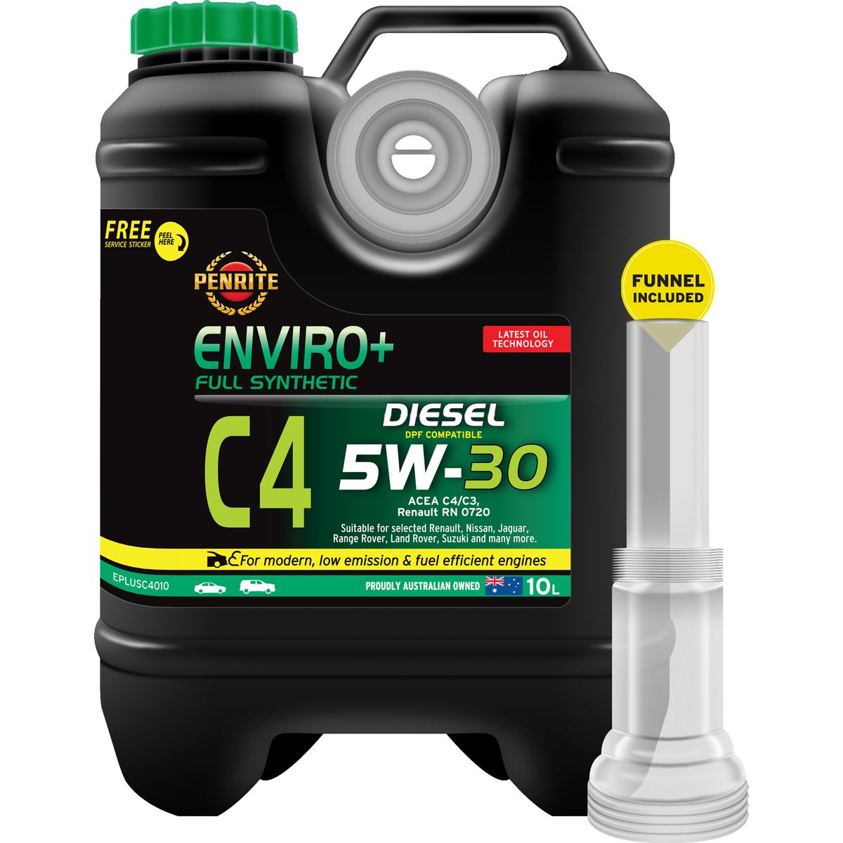 Penrite Enviro+ C4 5W-30 Engine Oil 10L - EPLUSC4010