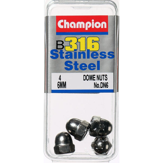 Champion Hex Dome Nut Stainless Steel M6x1.00mm 316/A4 - DN6