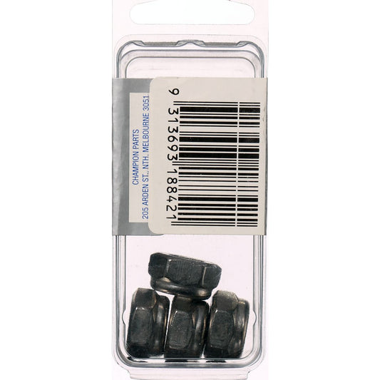 Champion Hex Nut Self Locking Nylon Insert Stainless Steel M10x1.5mm 316/A4 - SLN10