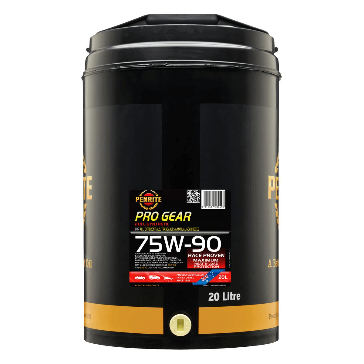 Penrite Pro Gear 75W-90 Gear Oil 20L - PROG7590020