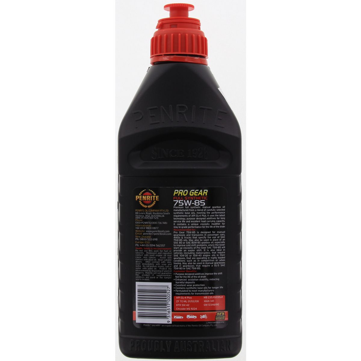 Penrite Pro Gear 75W-85 Gear Oil 1L - PROG7585001