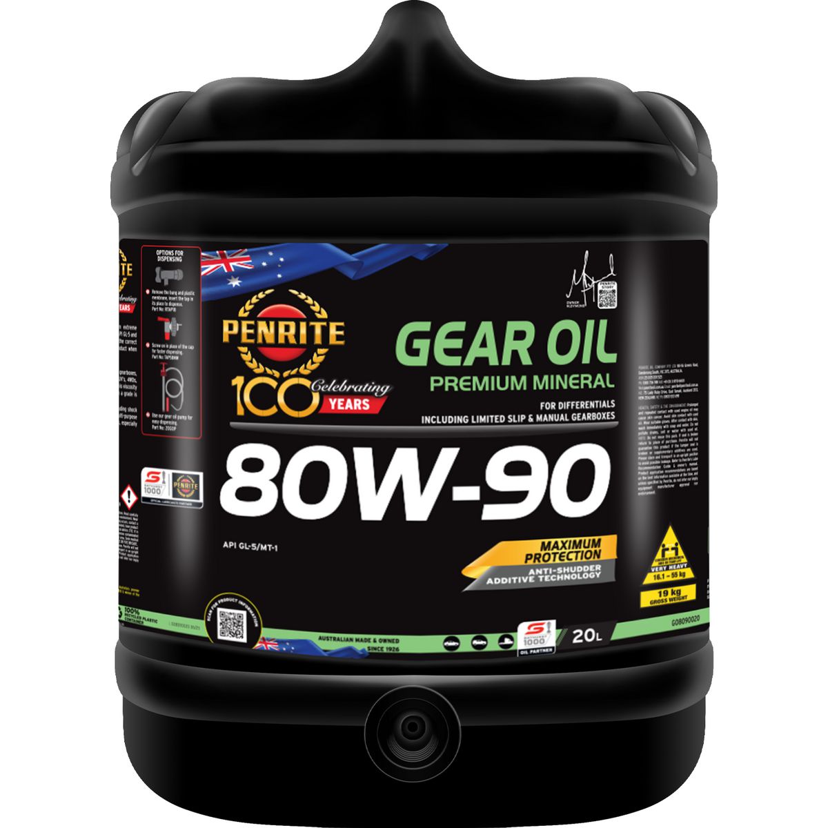 Penrite Gear Oil 80W-90 20L - GO8090020