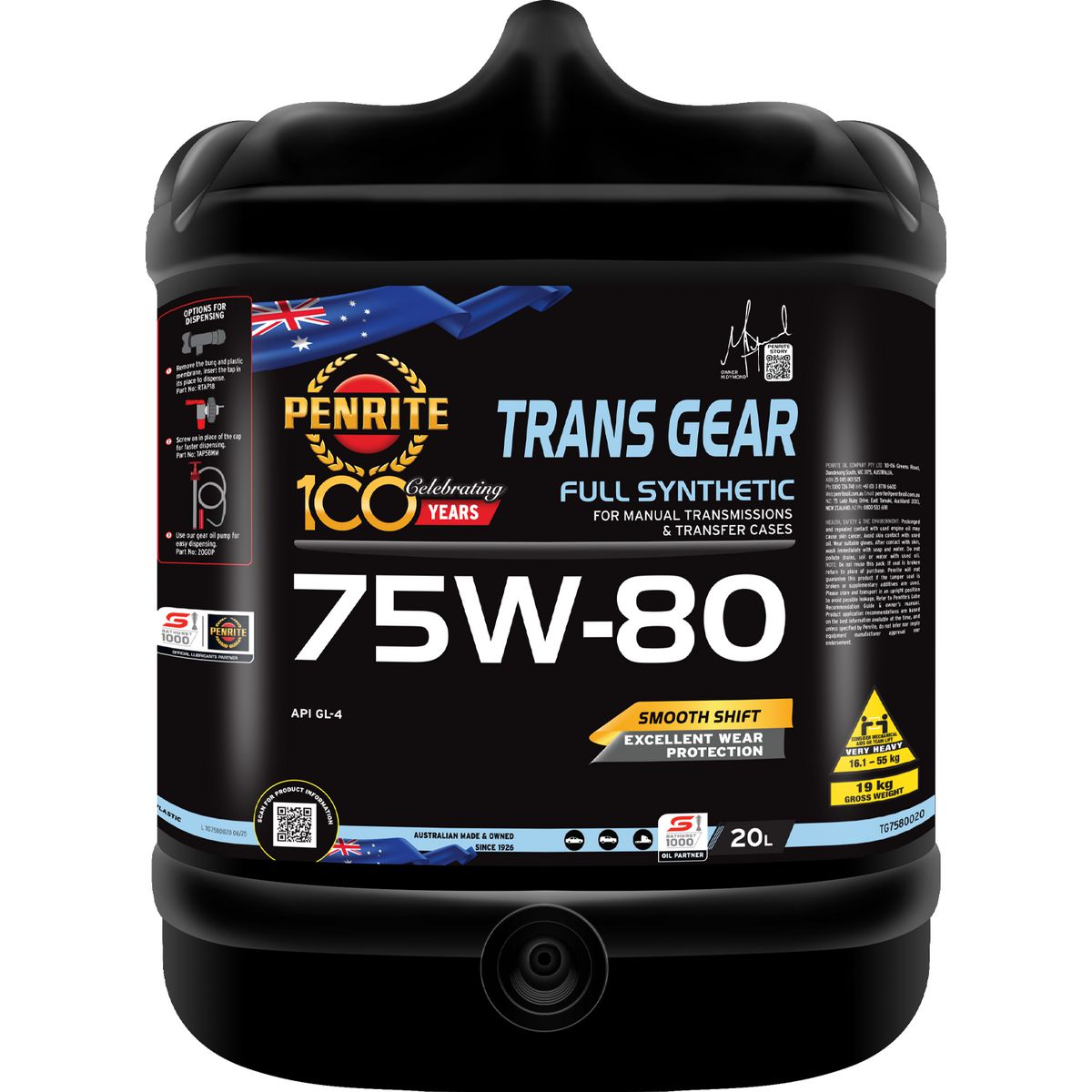 Penrite Trans Gear 75W-80 20L - TG7580020