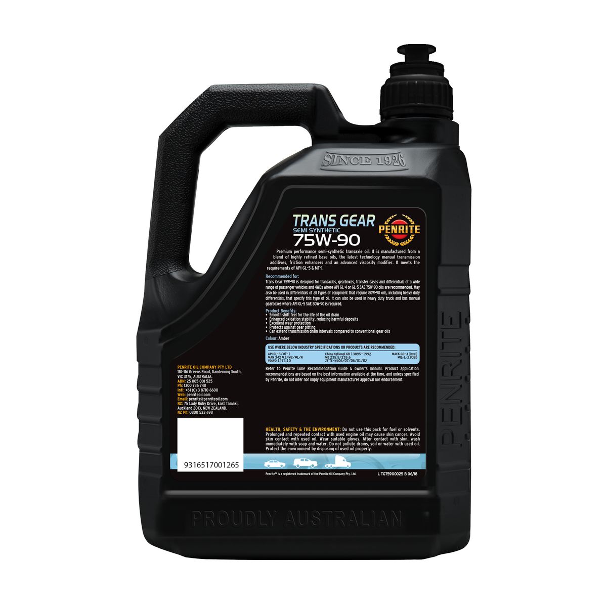 Penrite Trans Gear 75W-90 2.5L - TG75900025