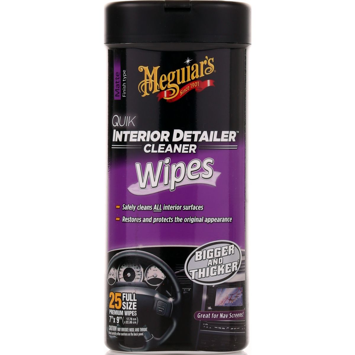 Meguiar's Quik interior Detailer Wipes 25pk - G13600