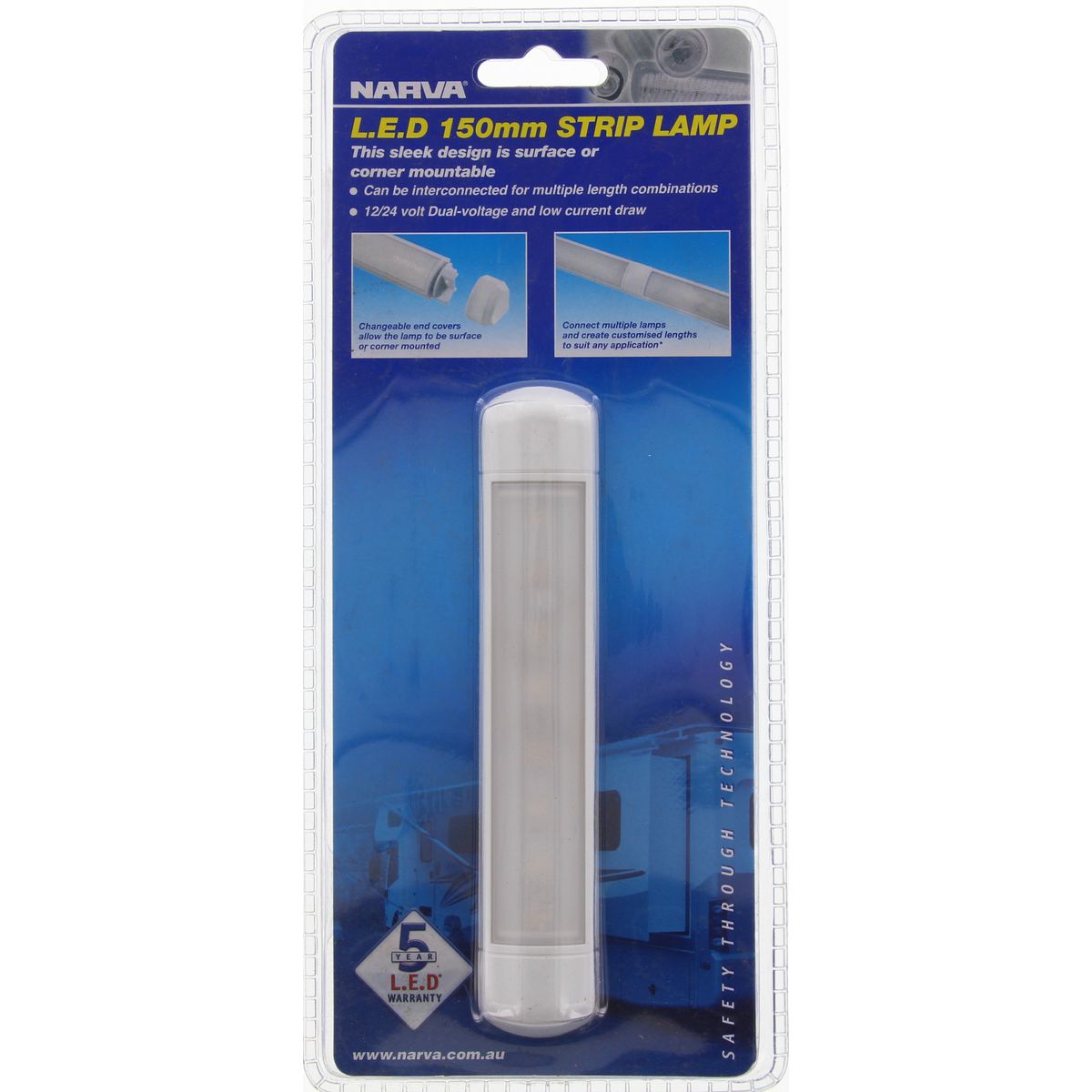 Narva Interior Light LED Rectangle 12 or 24V - 87524BL