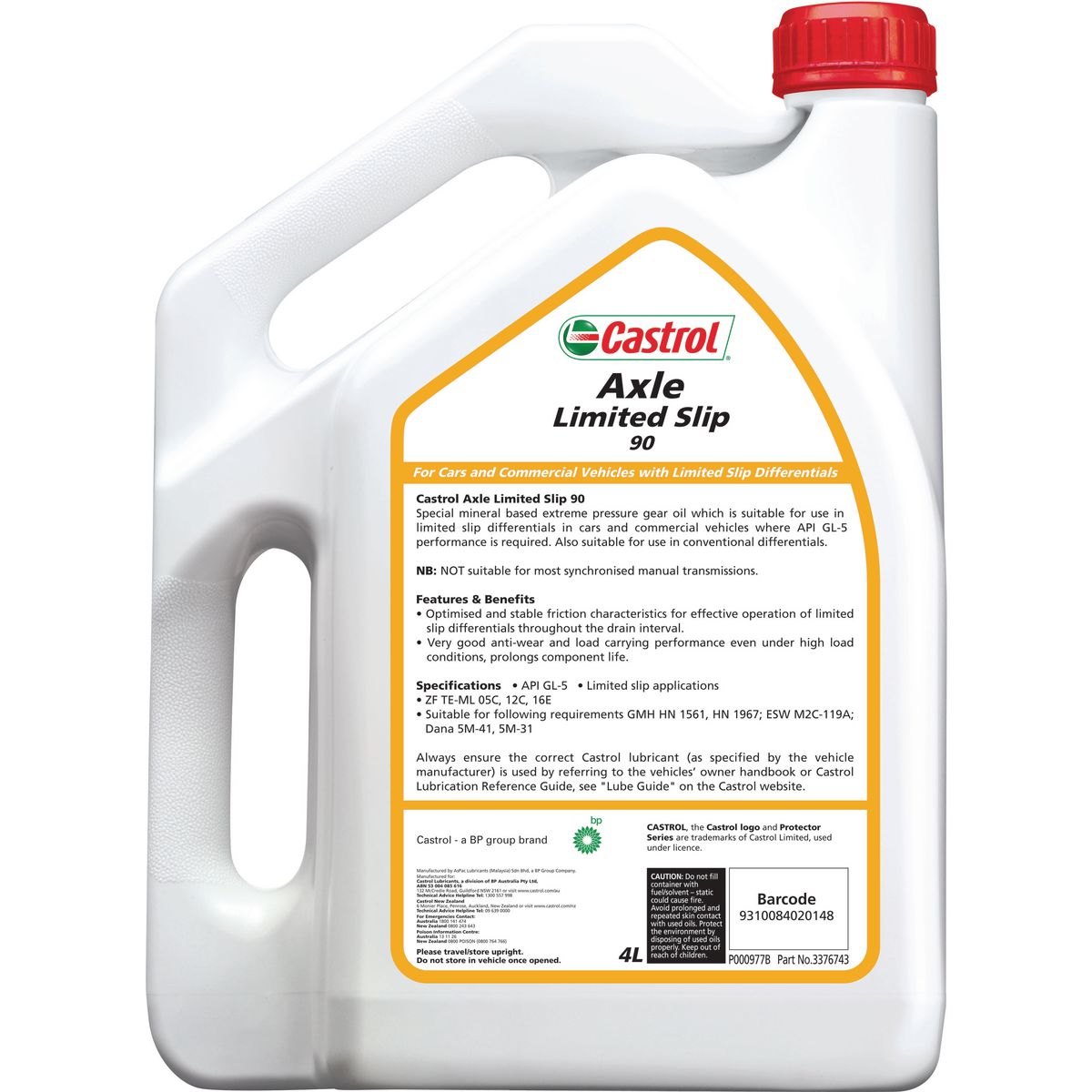 Castrol Limited Slip 90 Gear Oil 4L - 3376743