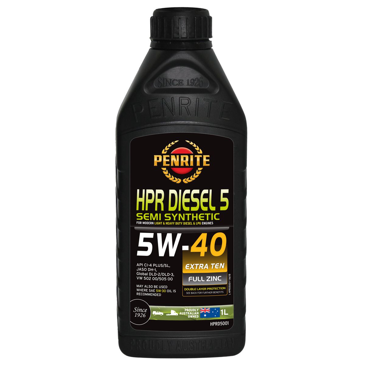 Penrite HPR Diesel 5 SAE 5W-40 Engine Oil 1L - HPRD5001