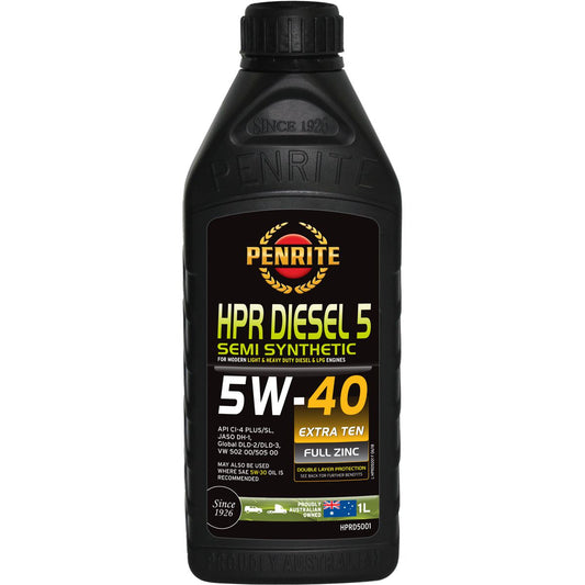 Penrite HPR Diesel 5 SAE 5W-40 Engine Oil 1L - HPRD5001
