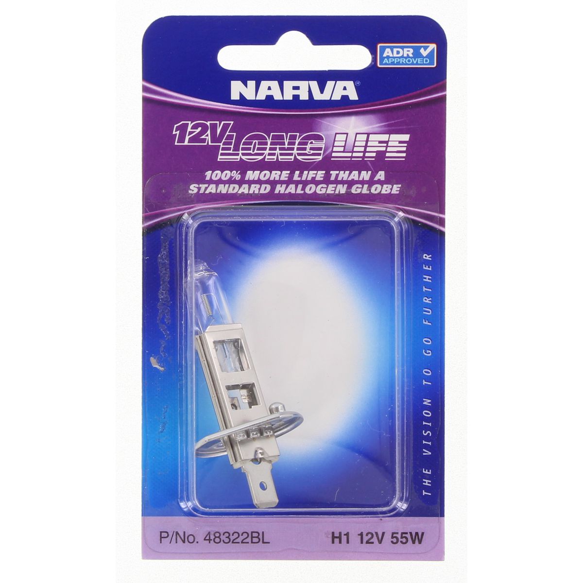 Narva H1 P14.5s Long Life Globe 12V 55W - 48322BL
