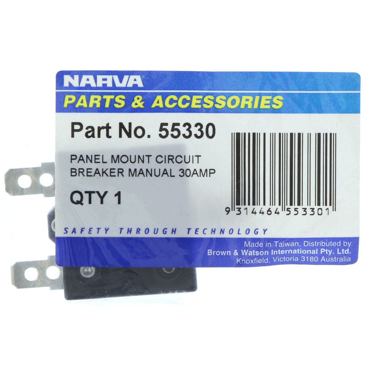 Narva Circuit Breaker Manual Reset 30A 1 Pack - 55330