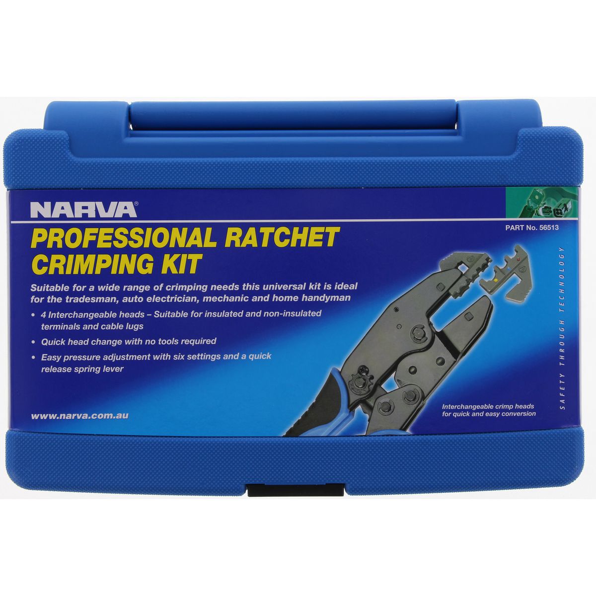 Narva Quick Change Ratchet Crimp Kit - 56513