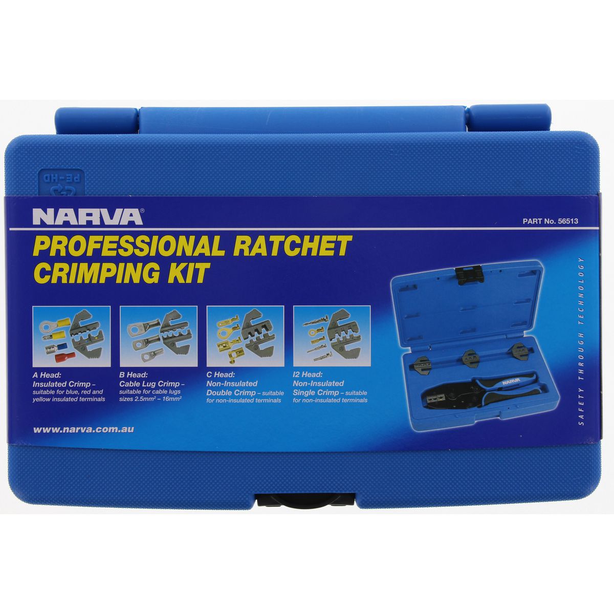 Narva Quick Change Ratchet Crimp Kit - 56513
