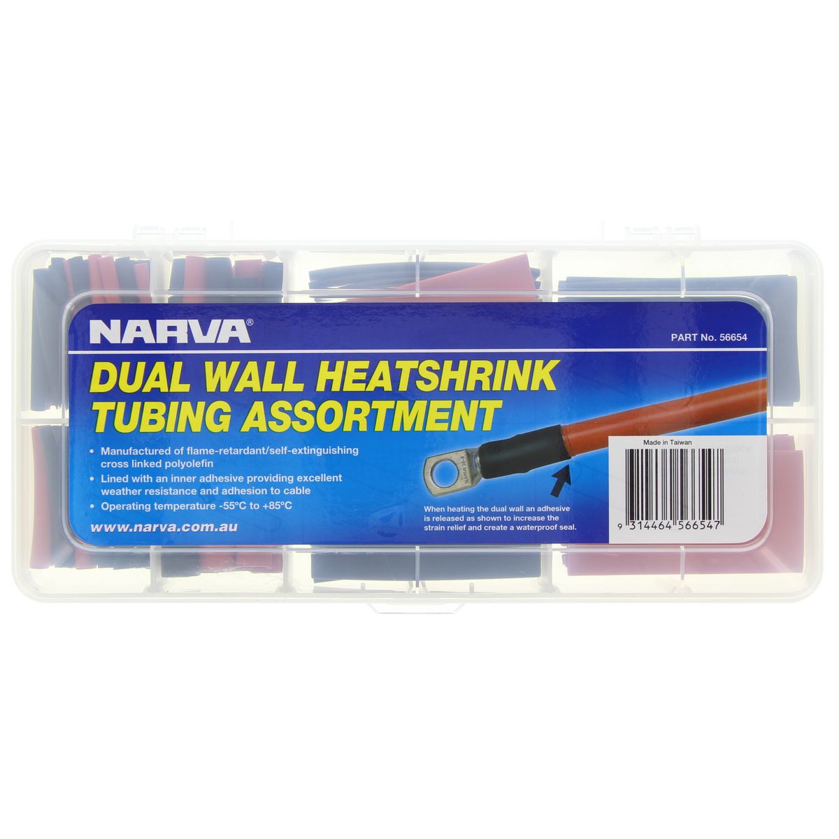 Narva Dual Wall Heat shrink Tubing Assortment 105pce - 56654