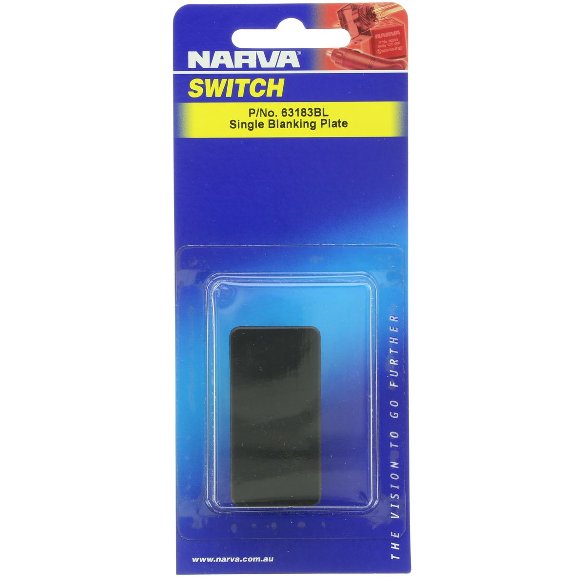 Narva Rocker Switch Blanking Plate - 63183BL