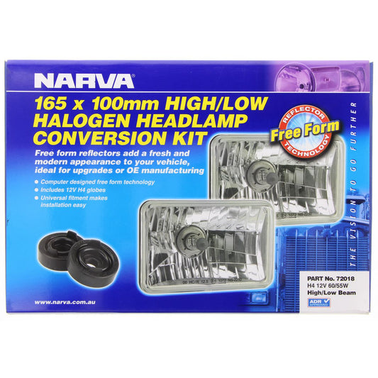 Narva Semi Sealed 165 x 100mm H4 H/L F/F 60/55W Kit - 72018