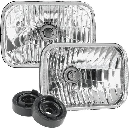 Narva Semi Sealed Beam Rectangle Conversion Kit 142 x 200mm Globe Style H4 - 72026