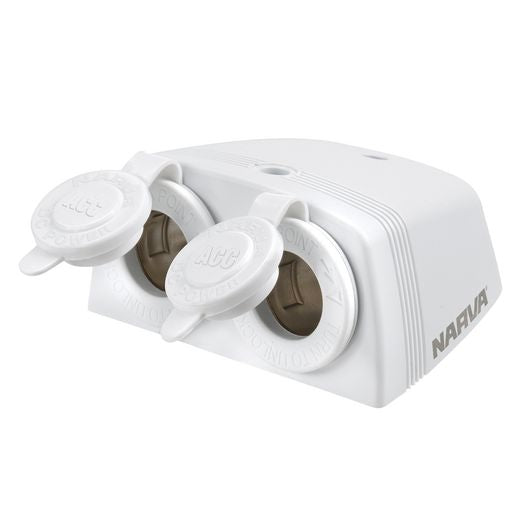 Narva Accessories Socket Twin White - 81160WBL