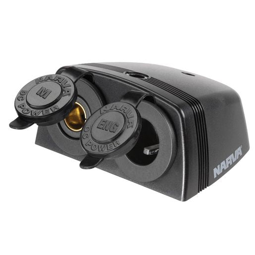 Narva Heavy Duty Twin Surface Mount Merit Engel Type Sockets - 81166BL