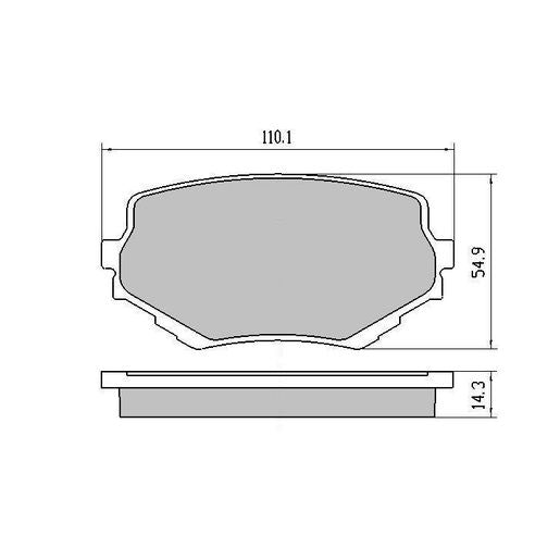 RDA GP Max Brake Pad Set Front - RDB1312
