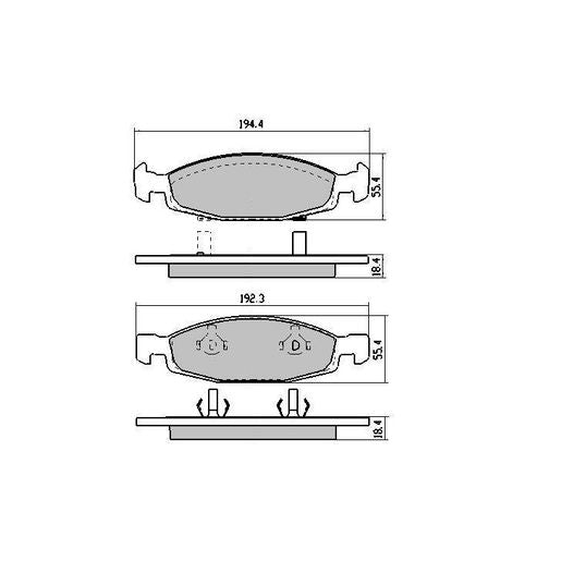 RDA GP Max Brake Pad Set Front - RDB1978