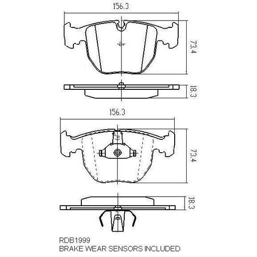 RDA GP Max Brake Pad Set Front - RDB1999