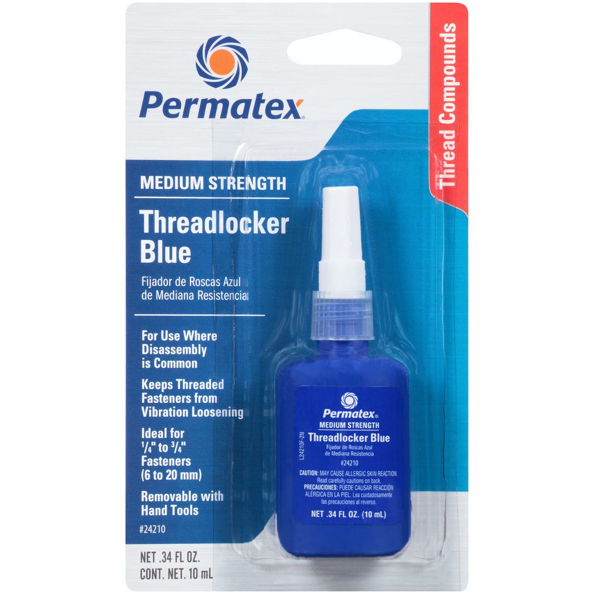 Permatex Threadlocker Blue Medium Strength 10ml - PX24210