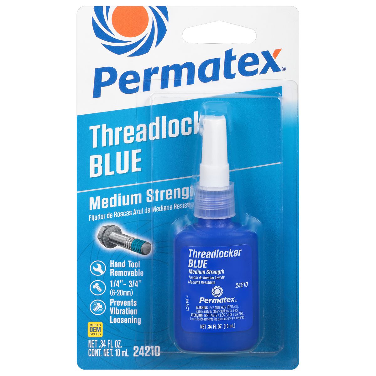 Permatex Threadlocker Blue Medium Strength 10ml - PX24210