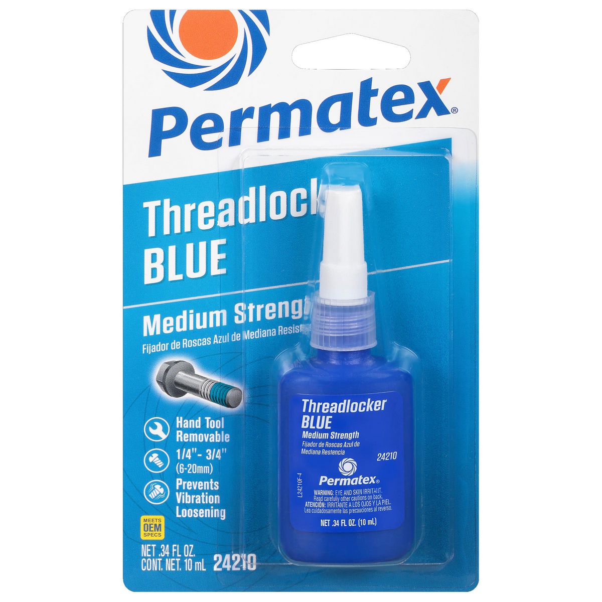 Permatex Threadlocker Blue Medium Strength 10ml - PX24210