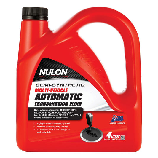 Nulon Automatic Transmission Fluid Semi Synthetic 4L - NATF-4