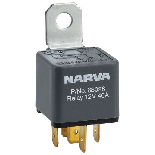 Narva 12v Relay 40A 5 Pin With Resistor - 68028BL