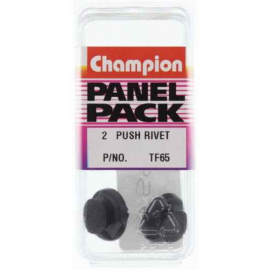 Champion Push Rivet Black Len:7mm Hole:7mm Head:18mm - TF65