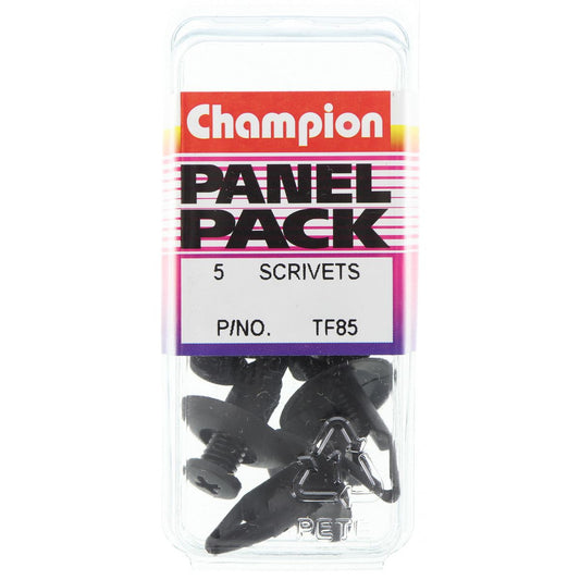 Champion Push Rivet  Black Len: 20mm Hole: 8mm Head: 20mm - TF85