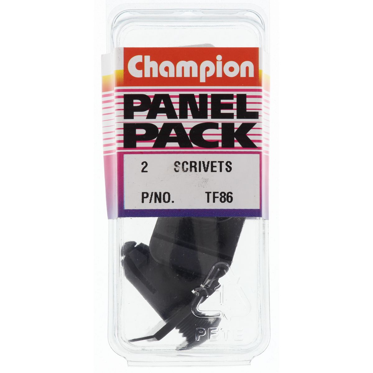 Champion Scrivet  Black Len: 18mm Hole: 10mm Head: 20x30mm - TF86