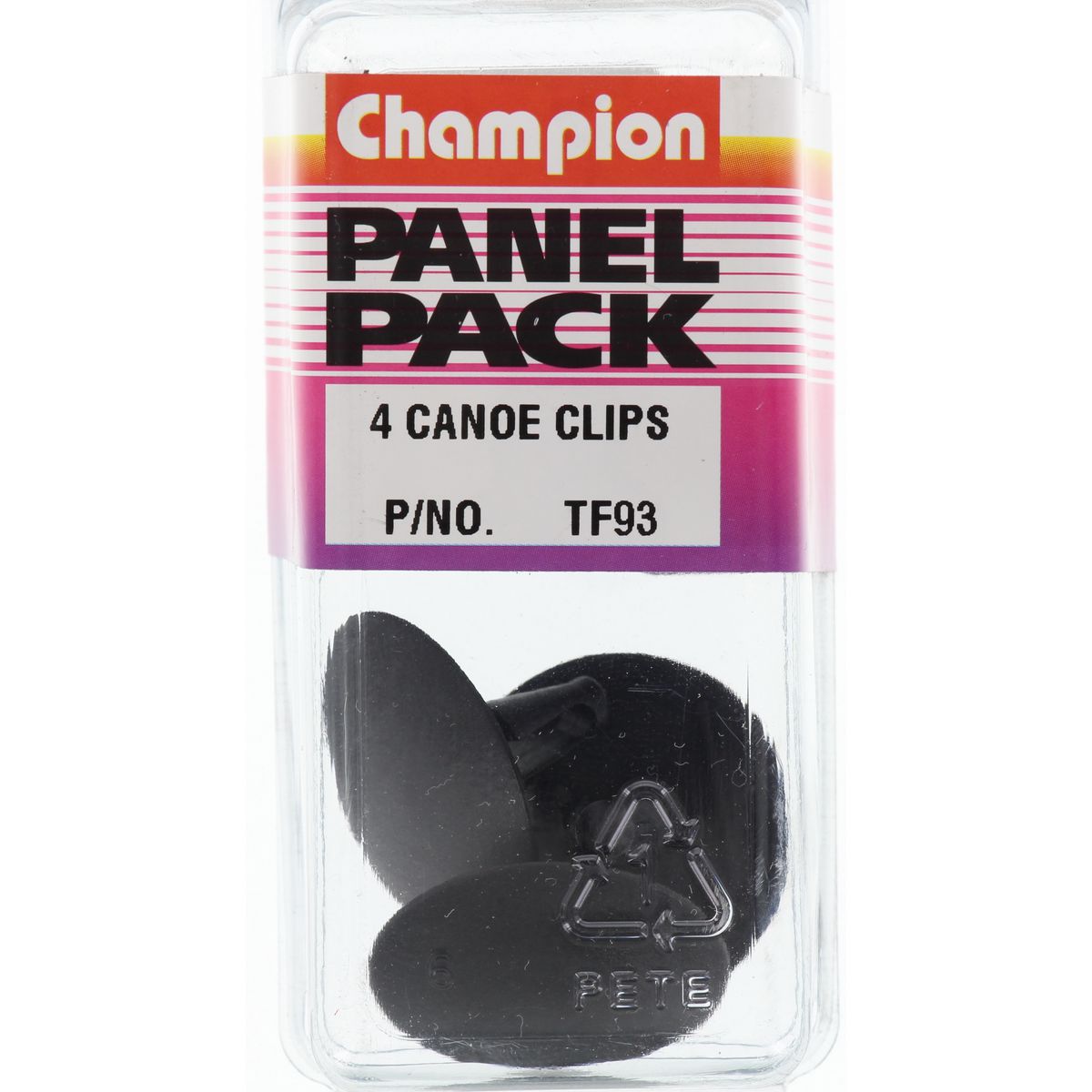 Champion Canoe Clip  Black Len: 17mm Hole: 7mm Head: 30mm - TF93