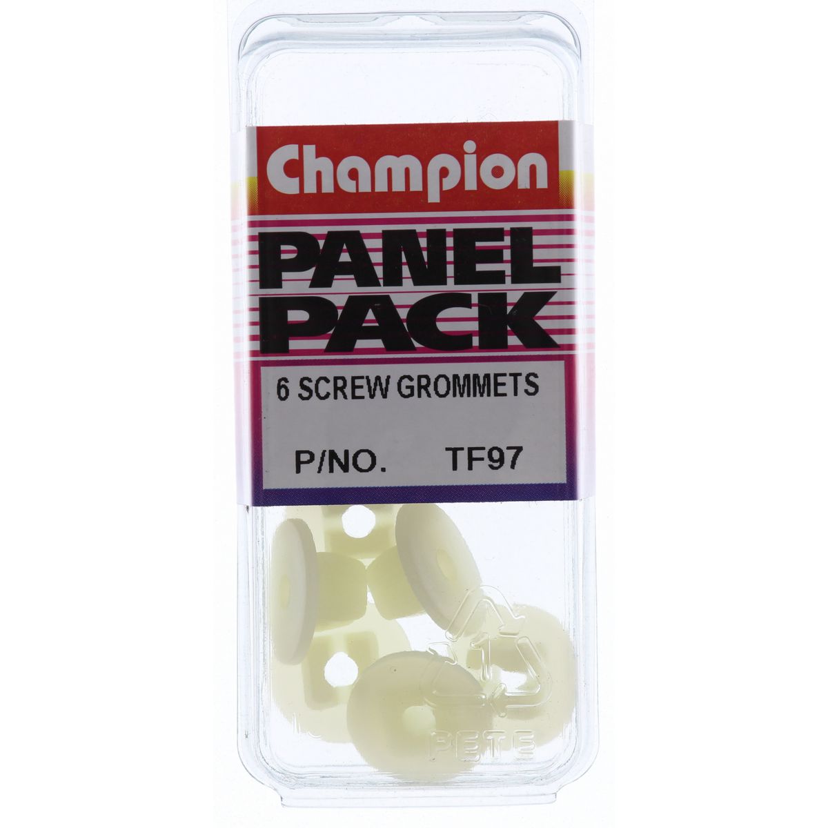 Champion Screw Grommet  Clear Len: 8.3mm Stem Dia: 8.6mm Head: 16mm - TF97
