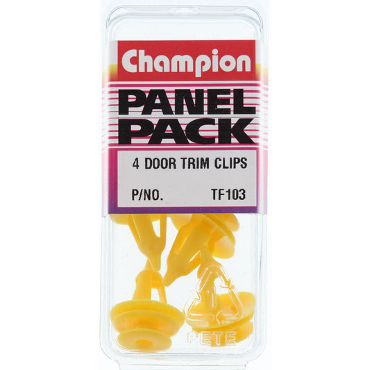Champion Door Trim Clip  Yellow Len: 15mm Hole: 9mm Head: 13mm - TF103