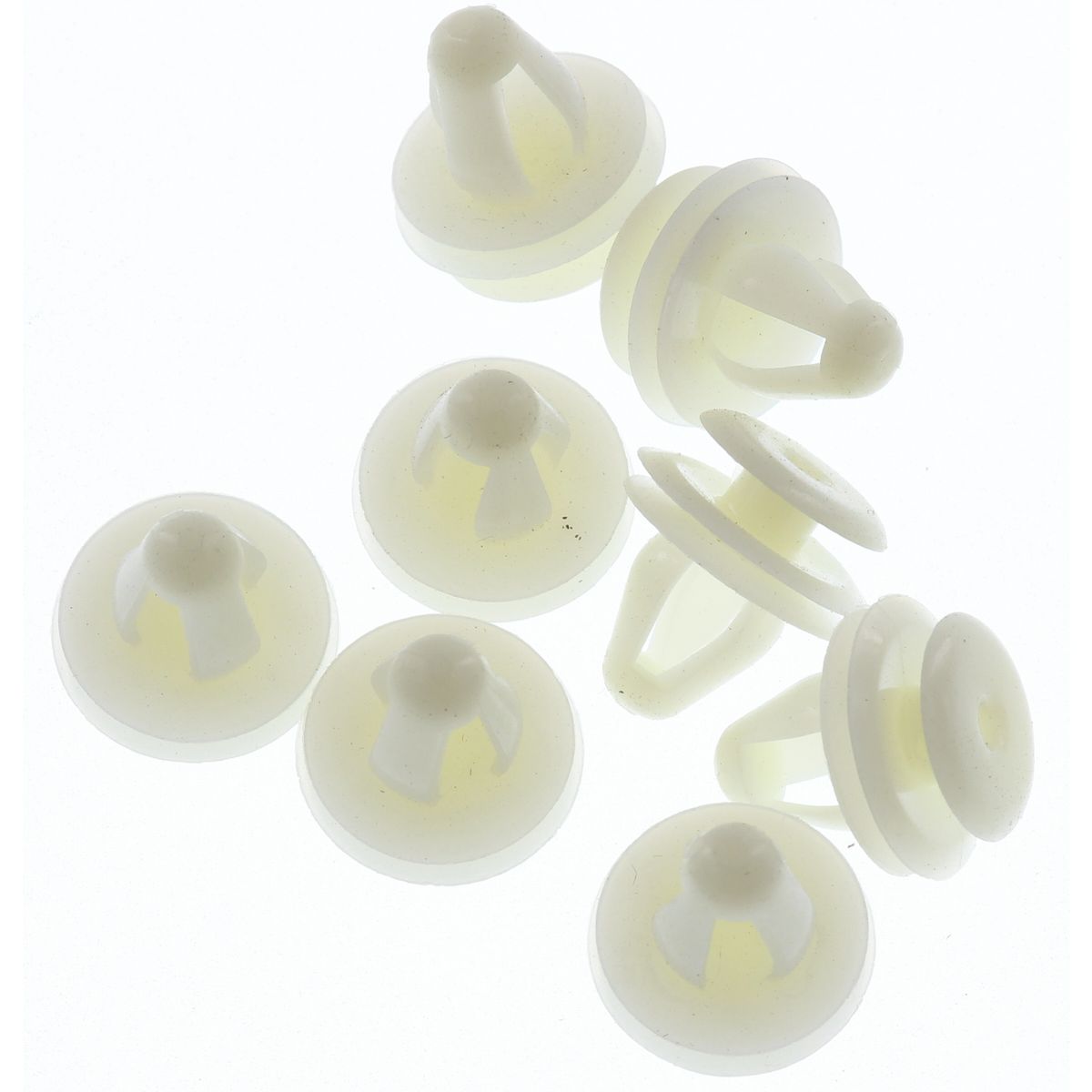 Champion Door Trim Clip  Clear Stem Dia: 9mm Top Head: 13mm  Mid: 16mm  Bottom Head: 16mm - TF104
