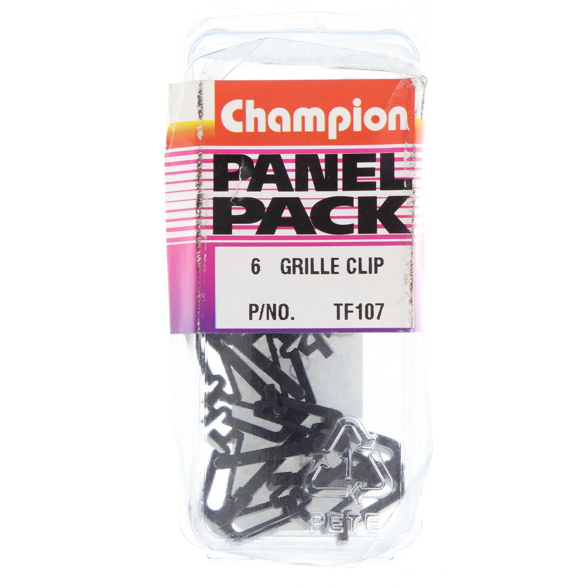 Champion Grille Clip  Black Len: 23mm Width: 13mm - TF107