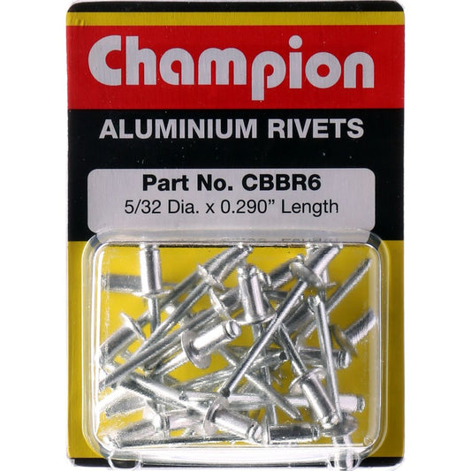 Champion Blister Assortment Rivet Blind Aluminium 4.0x7.37mm - CBBR6