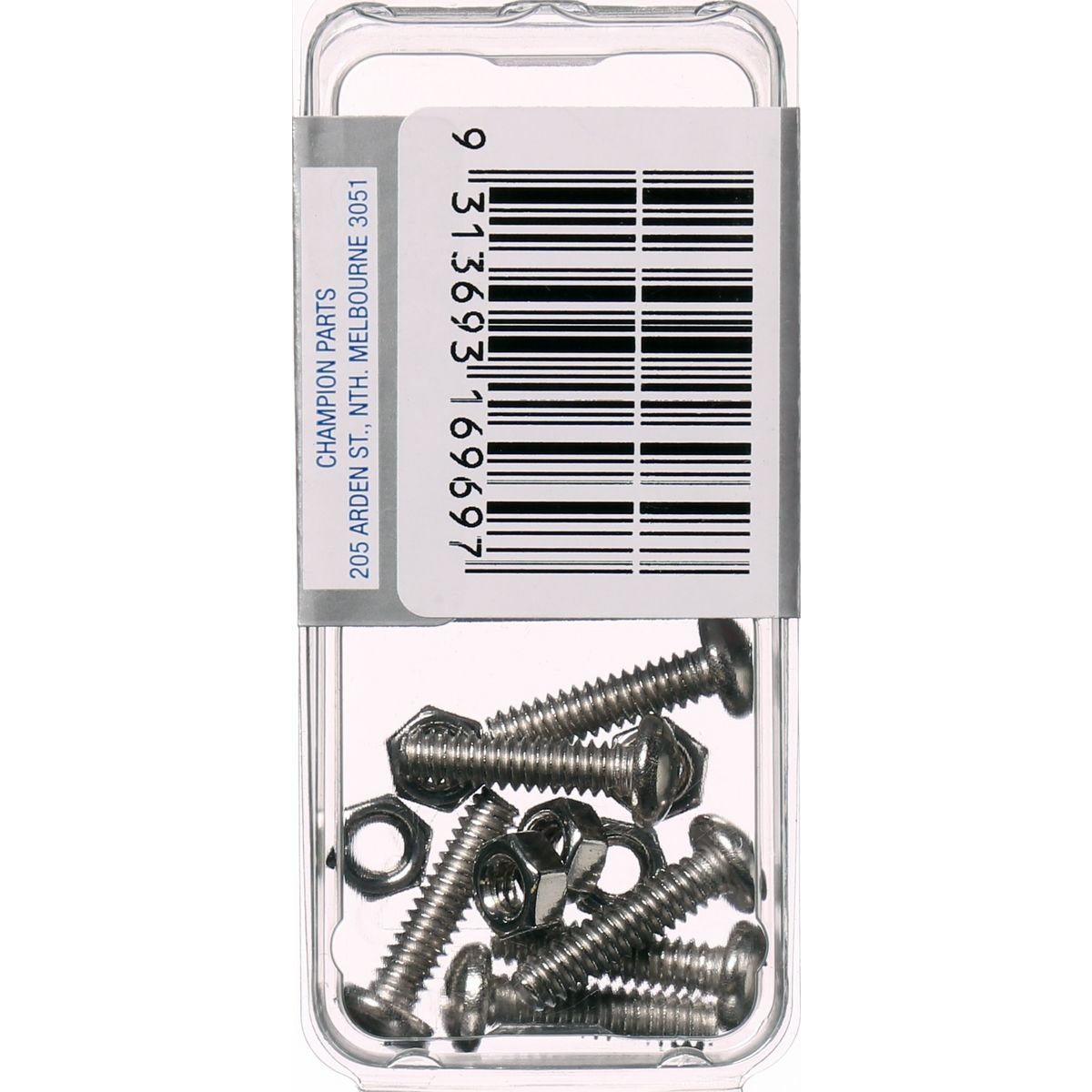 Champion Machine Screw & Nut Pan Phillips Stainless Steel 3/16inx3/4in 316/A4 - CSP66