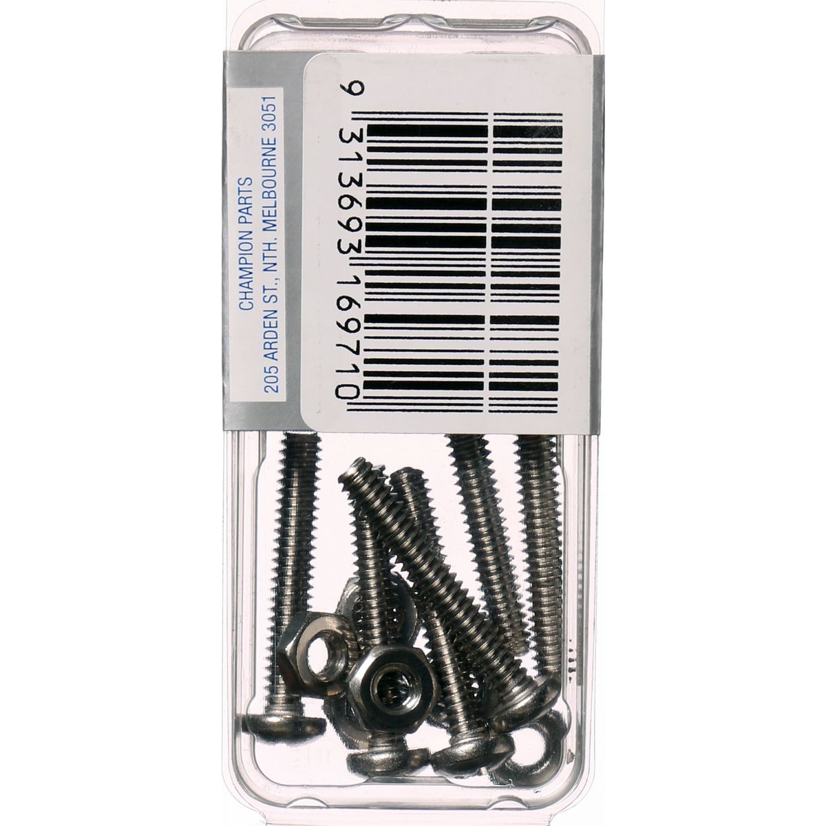 Champion Machine Screw & Nut Pan Phillips Stainless Steel 3/16inx1 1/4in 316/A4 - CSP68