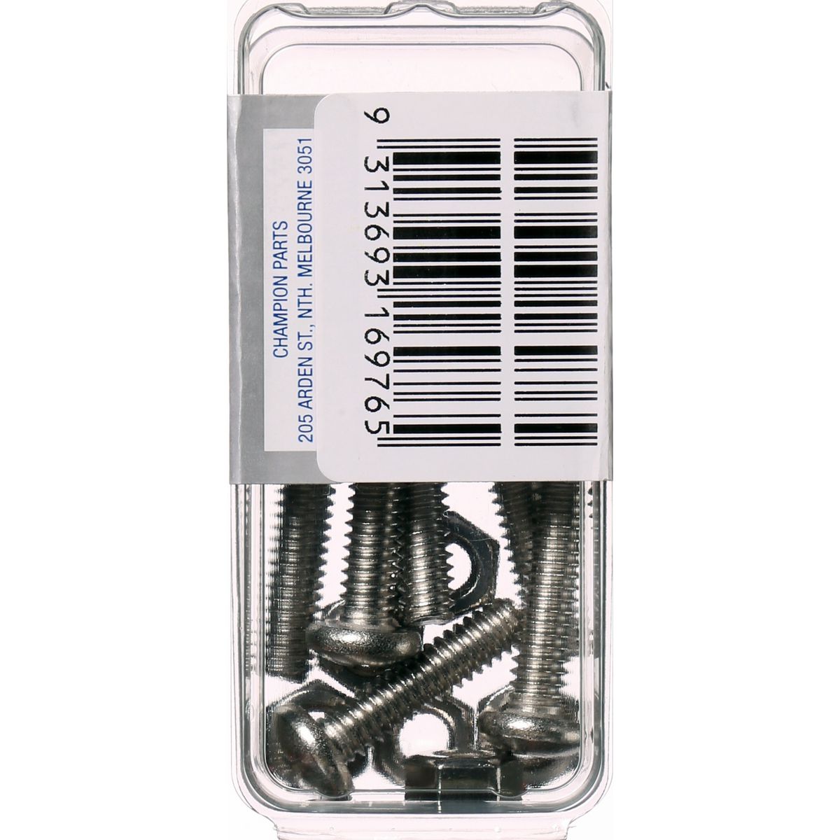 Champion Machine Screw & Nut Pan Phillips Stainless Steel 1/4inx1in 316/A4 - CSP73