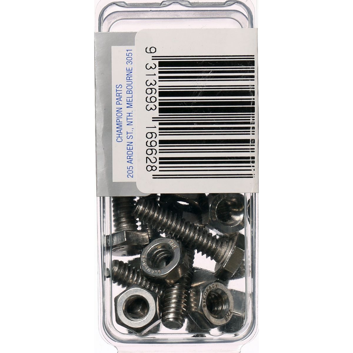 Champion Hex Set Screw & Nut Stainless Steel 1/4inx1in UNC 316/A4 - CSP59