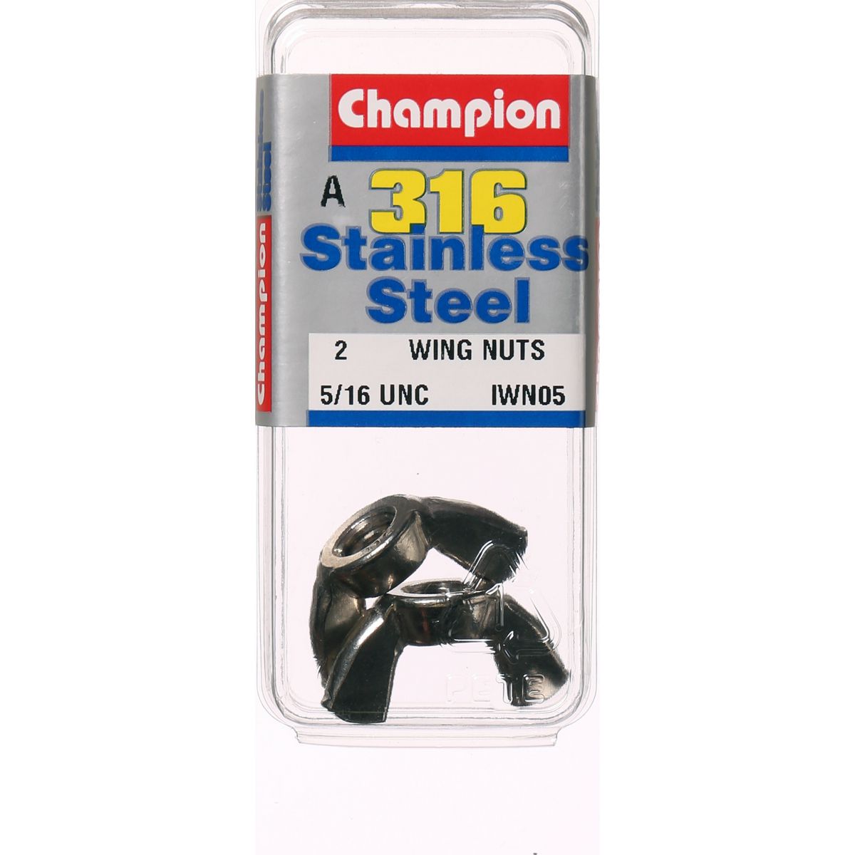 Champion Wing Nut Stainless Steel 5/16in UNC 316/A4 - IWN05