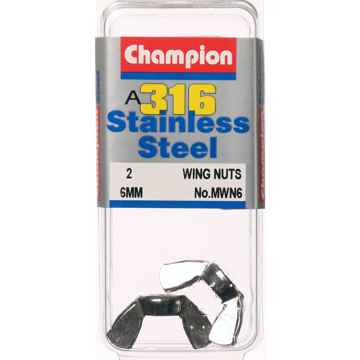 Champion Wing Nut Stainless Steel M6x1.00 316/A4 - MWN6