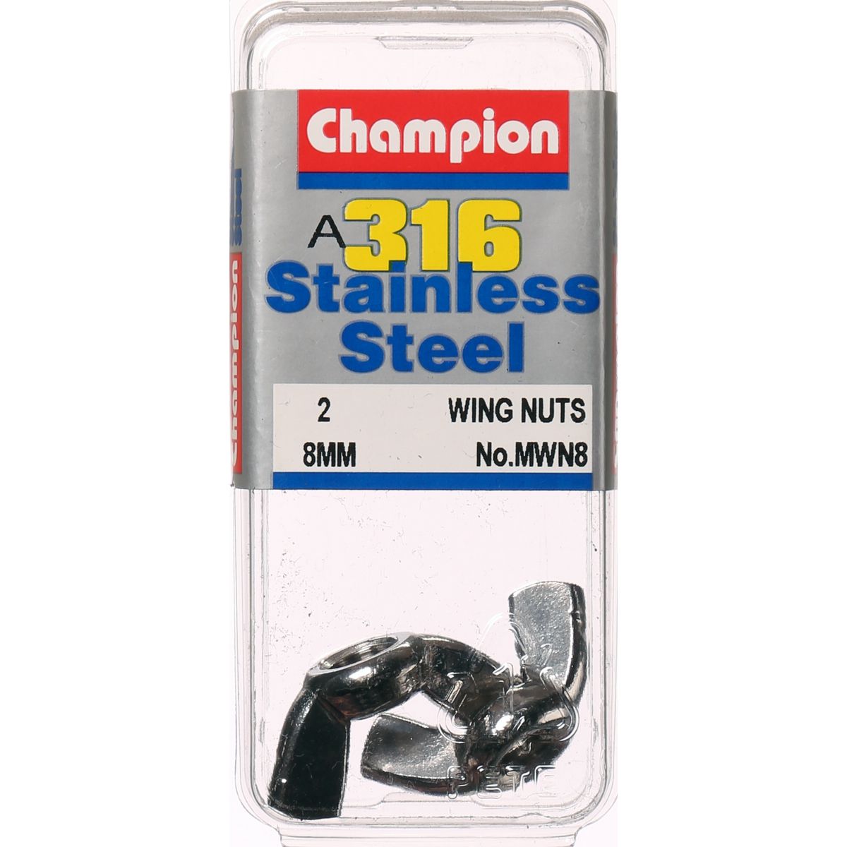 Champion Wing Nut Stainless Steel M8x1.25 316/A4 - MWN8