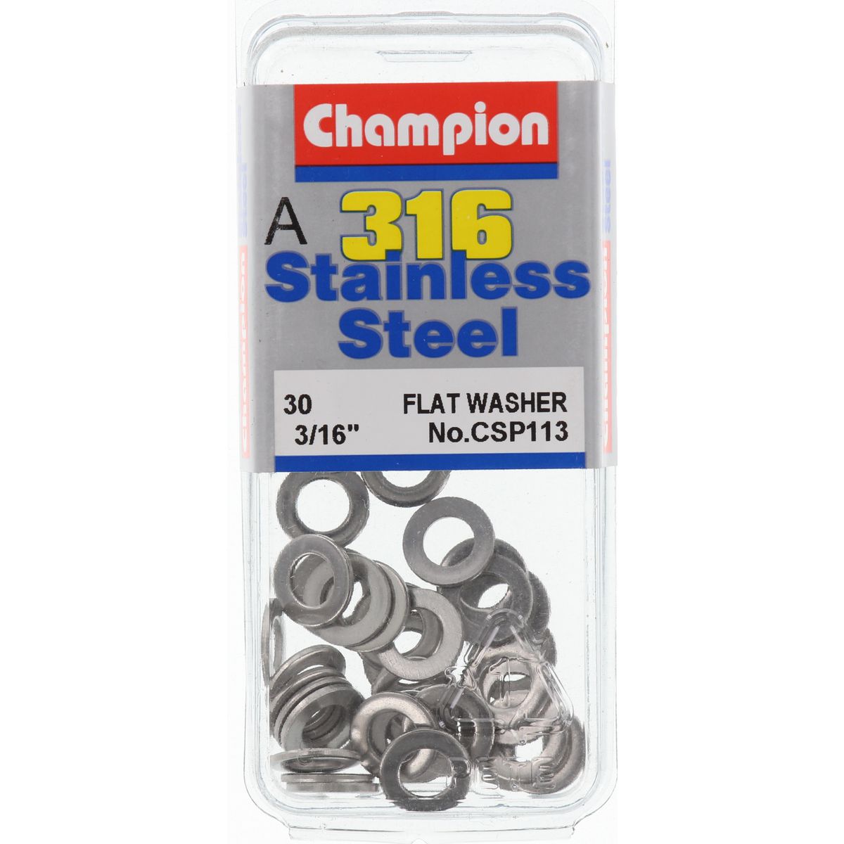 Champion Washer Flat Stainless Steel 5mm 316/A4 - CSP113