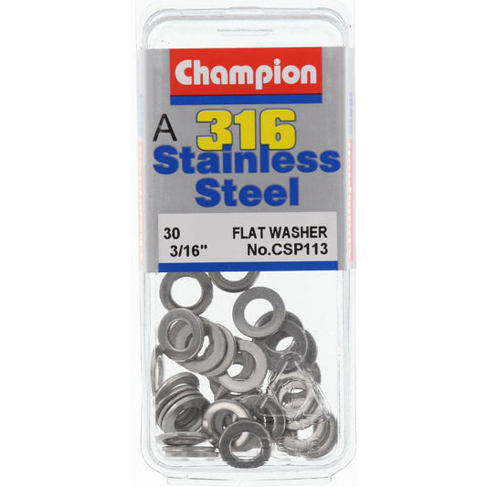 Champion Washer Flat Stainless Steel 5mm 316/A4 - CSP113