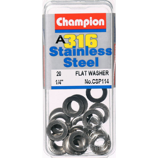 Champion Washer Flat Stainless Steel 6mm 316/A4 - CSP114